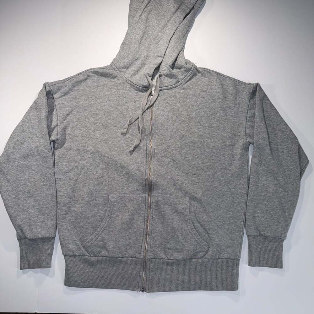 Time and Tru Gray Full Zip Hoodie Sweatshirt Size S (4-6)
